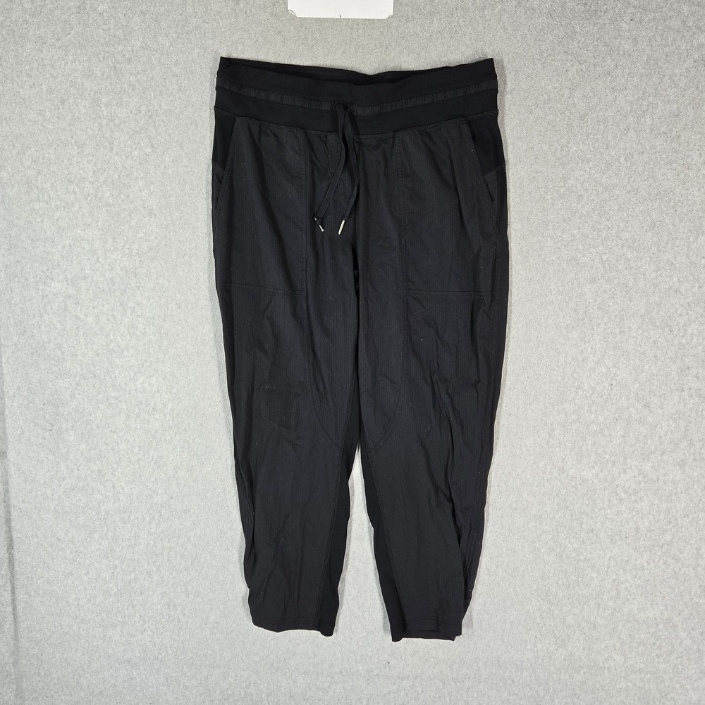 Lululemon Women Activewear Pants 10 Black Dance Studio Crop High Rise 23" Inseam